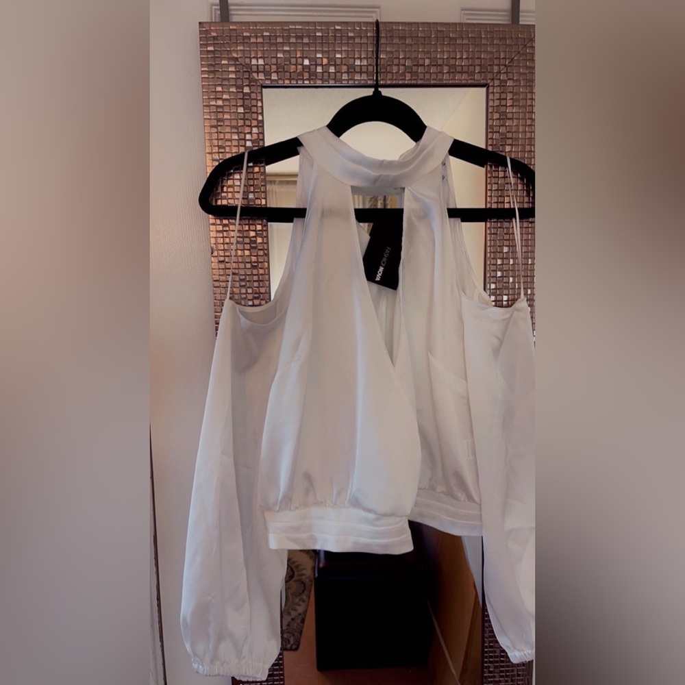 FashionNova “Quit Playin Blouse”, White